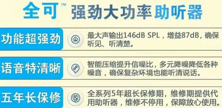 全可超大功率助听器，开启免费试听招募